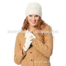 Wholesale 100% Cashmere Gloves and Beanie Hat